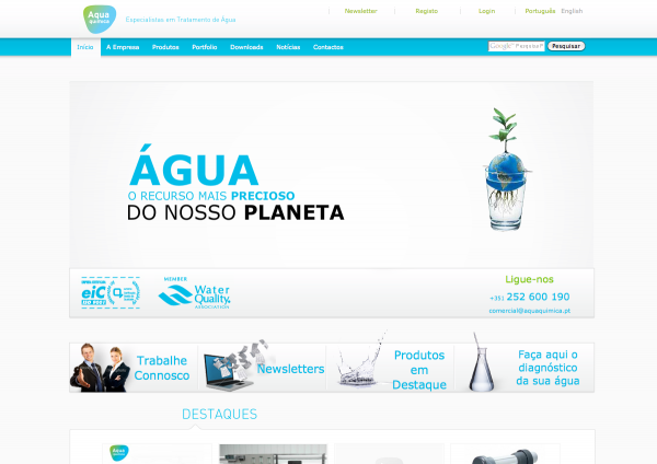 Lançamento Website Aquaquímica